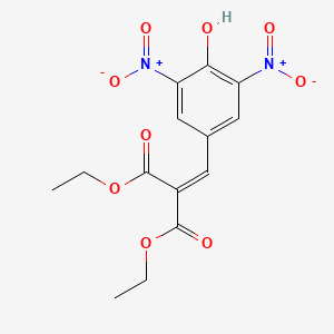 Diethyl [(4-hydroxy-3,5-dinitrophenyl)methylidene]propanedioate