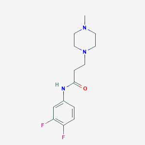 N-(3,4-difluorophenyl)-3-(4-methyl-1-piperazinyl)propanamide