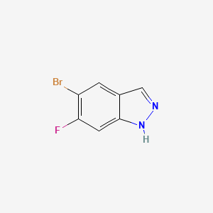 molecular formula C7H4BrFN2 B561171 5-Bromo-6-fluoro-1H-indazole CAS No. 105391-70-6