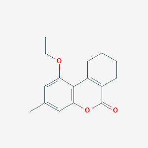 molecular formula C16H18O3 B5611716 1-ethoxy-3-methyl-7,8,9,10-tetrahydro-6H-benzo[c]chromen-6-one 