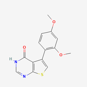 molecular formula C14H12N2O3S B5611718 5-(2,4-dimethoxyphenyl)thieno[2,3-d]pyrimidin-4(3H)-one 