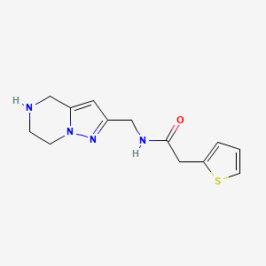 molecular formula C13H16N4OS B5611724 N-(4,5,6,7-tetrahydropyrazolo[1,5-a]pyrazin-2-ylmethyl)-2-(2-thienyl)acetamide hydrochloride 