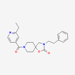 molecular formula C23H27N3O3 B5611736 8-(2-ethylisonicotinoyl)-3-(2-phenylethyl)-1-oxa-3,8-diazaspiro[4.5]decan-2-one 