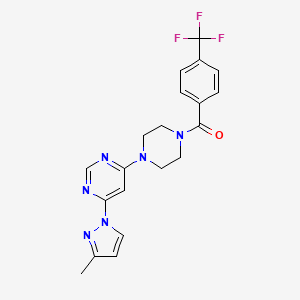 4-(3-methyl-1H-pyrazol-1-yl)-6-{4-[4-(trifluoromethyl)benzoyl]-1-piperazinyl}pyrimidine