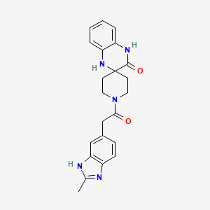 1-[(2-methyl-1H-benzimidazol-5-yl)acetyl]-1',4'-dihydro-3'H-spiro[piperidine-4,2'-quinoxalin]-3'-one