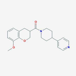 4-{1-[(8-methoxy-3,4-dihydro-2H-chromen-3-yl)carbonyl]-4-piperidinyl}pyridine