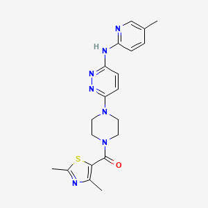 6-{4-[(2,4-dimethyl-1,3-thiazol-5-yl)carbonyl]-1-piperazinyl}-N-(5-methyl-2-pyridinyl)-3-pyridazinamine