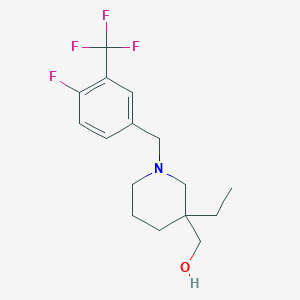 {3-ethyl-1-[4-fluoro-3-(trifluoromethyl)benzyl]piperidin-3-yl}methanol