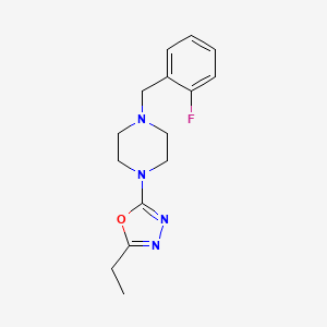 1-(5-ethyl-1,3,4-oxadiazol-2-yl)-4-(2-fluorobenzyl)piperazine