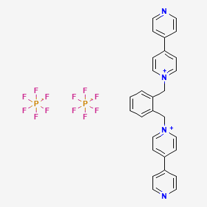 molecular formula C28H26F12N4P2+2 B561183 1,1''-[1,2-Phenylenebis(methylene)]bis-4,4'-bipyridinium bishexafluorophosphate CAS No. 108861-16-1