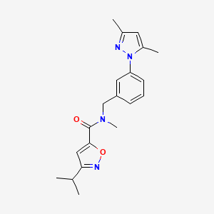 N-[3-(3,5-dimethyl-1H-pyrazol-1-yl)benzyl]-3-isopropyl-N-methyl-5-isoxazolecarboxamide