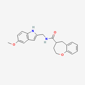 molecular formula C21H22N2O3 B5611853 N-[(5-methoxy-1H-indol-2-yl)methyl]-2,3,4,5-tetrahydro-1-benzoxepine-4-carboxamide 