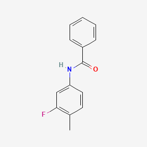 molecular formula C14H12FNO B5611858 N-(3-fluoro-4-methylphenyl)benzamide CAS No. 456-89-3