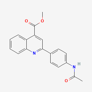 molecular formula C19H16N2O3 B5611895 methyl 2-[4-(acetylamino)phenyl]-4-quinolinecarboxylate 