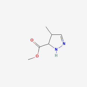 molecular formula C6H10N2O2 B561190 Methyl 4-methyl-4,5-dihydro-1H-pyrazole-5-carboxylate CAS No. 101080-12-0