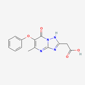 (5-methyl-7-oxo-6-phenoxy-4,7-dihydro[1,2,4]triazolo[1,5-a]pyrimidin-2-yl)acetic acid