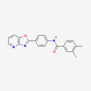 3,4-dimethyl-N-(4-[1,3]oxazolo[4,5-b]pyridin-2-ylphenyl)benzamide