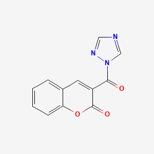 molecular formula C12H7N3O3 B5611928 3-(1H-1,2,4-triazol-1-ylcarbonyl)-2H-chromen-2-one 