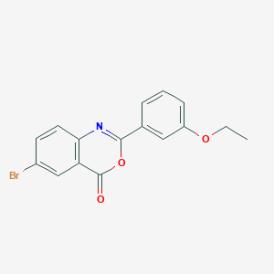 molecular formula C16H12BrNO3 B5611955 6-bromo-2-(3-ethoxyphenyl)-4H-3,1-benzoxazin-4-one 