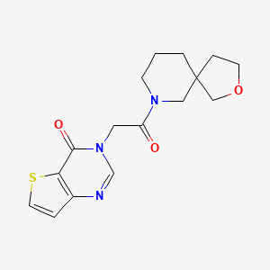 3-[2-(2-oxa-7-azaspiro[4.5]dec-7-yl)-2-oxoethyl]thieno[3,2-d]pyrimidin-4(3H)-one