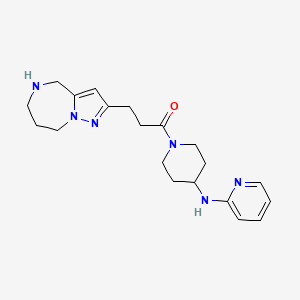 N-{1-[3-(5,6,7,8-tetrahydro-4H-pyrazolo[1,5-a][1,4]diazepin-2-yl)propanoyl]-4-piperidinyl}-2-pyridinamine dihydrochloride