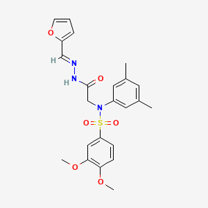 N-(3,5-dimethylphenyl)-N-{2-[2-(2-furylmethylene)hydrazino]-2-oxoethyl}-3,4-dimethoxybenzenesulfonamide