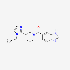 5-({3-[1-(cyclopropylmethyl)-1H-imidazol-2-yl]-1-piperidinyl}carbonyl)-2-methyl-1H-benzimidazole