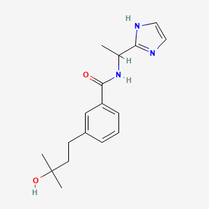 3-(3-hydroxy-3-methylbutyl)-N-[1-(1H-imidazol-2-yl)ethyl]benzamide