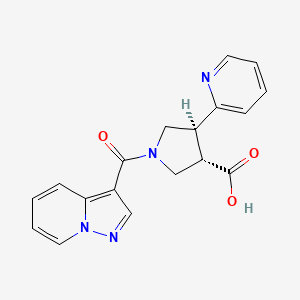 (3S*,4S*)-1-(pyrazolo[1,5-a]pyridin-3-ylcarbonyl)-4-pyridin-2-ylpyrrolidine-3-carboxylic acid