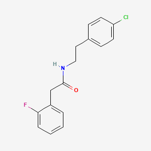 molecular formula C16H15ClFNO B5612024 N-[2-(4-chlorophenyl)ethyl]-2-(2-fluorophenyl)acetamide 