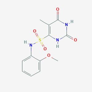 molecular formula C12H13N3O5S B5612029 N-(2-methoxyphenyl)-5-methyl-2,6-dioxo-1,2,3,6-tetrahydro-4-pyrimidinesulfonamide 