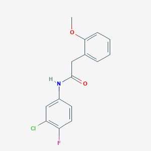N-(3-chloro-4-fluorophenyl)-2-(2-methoxyphenyl)acetamide