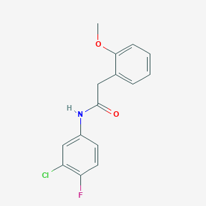 molecular formula C15H13ClFNO2 B5612031 N-(3-chloro-4-fluorophenyl)-2-(2-methoxyphenyl)acetamide 