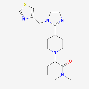 N,N-dimethyl-2-{4-[1-(1,3-thiazol-4-ylmethyl)-1H-imidazol-2-yl]-1-piperidinyl}butanamide