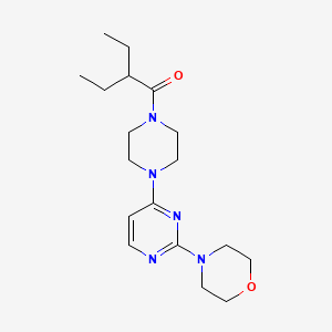 molecular formula C18H29N5O2 B5612034 4-{4-[4-(2-ethylbutanoyl)-1-piperazinyl]-2-pyrimidinyl}morpholine 