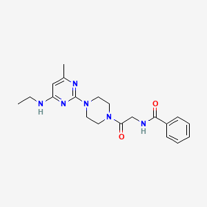 N-(2-{4-[4-(ethylamino)-6-methyl-2-pyrimidinyl]-1-piperazinyl}-2-oxoethyl)benzamide