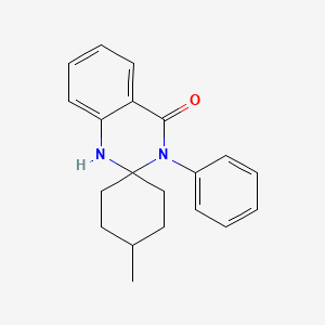 molecular formula C20H22N2O B5612115 4-methyl-3'-phenyl-1'H-spiro[cyclohexane-1,2'-quinazolin]-4'(3'H)-one 