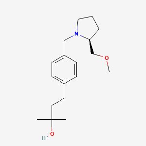 4-(4-{[(2S)-2-(methoxymethyl)-1-pyrrolidinyl]methyl}phenyl)-2-methyl-2-butanol