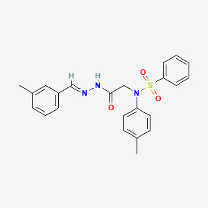 molecular formula C23H23N3O3S B5612159 N-{2-[2-(3-methylbenzylidene)hydrazino]-2-oxoethyl}-N-(4-methylphenyl)benzenesulfonamide 