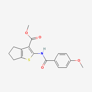 methyl 2-[(4-methoxybenzoyl)amino]-5,6-dihydro-4H-cyclopenta[b]thiophene-3-carboxylate