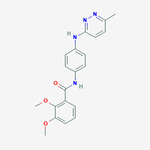 molecular formula C20H20N4O3 B5612172 2,3-dimethoxy-N-{4-[(6-methyl-3-pyridazinyl)amino]phenyl}benzamide 