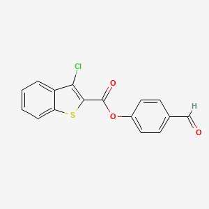 molecular formula C16H9ClO3S B5612188 4-formylphenyl 3-chloro-1-benzothiophene-2-carboxylate 