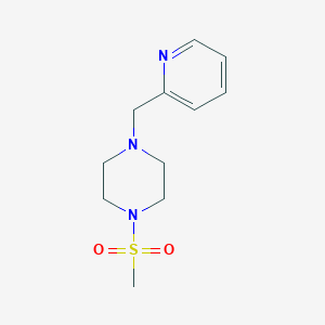 molecular formula C11H17N3O2S B5612208 1-(methylsulfonyl)-4-(2-pyridinylmethyl)piperazine 