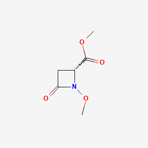 molecular formula C6H9NO4 B561222 (R)-Methyl 1-methoxy-4-oxoazetidine-2-carboxylate CAS No. 108550-47-6