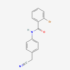 molecular formula C15H11BrN2O B5612225 2-bromo-N-[4-(cyanomethyl)phenyl]benzamide 