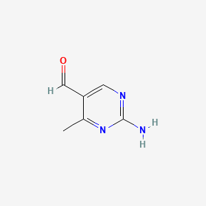 molecular formula C6H7N3O B561223 2-Amino-4-methylpyrimidine-5-carbaldehyde CAS No. 19606-13-4
