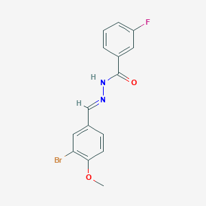 N'-(3-bromo-4-methoxybenzylidene)-3-fluorobenzohydrazide