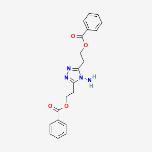 molecular formula C20H20N4O4 B5612239 (4-amino-4H-1,2,4-triazole-3,5-diyl)di-2,1-ethanediyl dibenzoate 