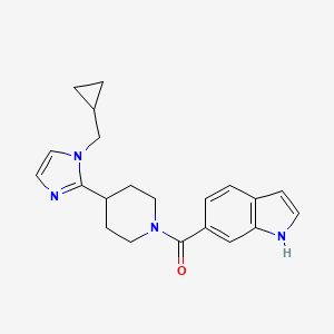 6-({4-[1-(cyclopropylmethyl)-1H-imidazol-2-yl]-1-piperidinyl}carbonyl)-1H-indole