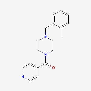 molecular formula C18H21N3O B5612280 1-isonicotinoyl-4-(2-methylbenzyl)piperazine 